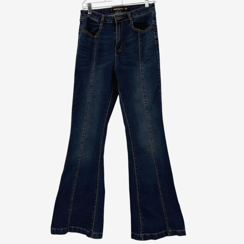 Dollhouse Bootcut Stretch Jeans Womens Size 11 / 12 34 Long Low Rise Blue Denim